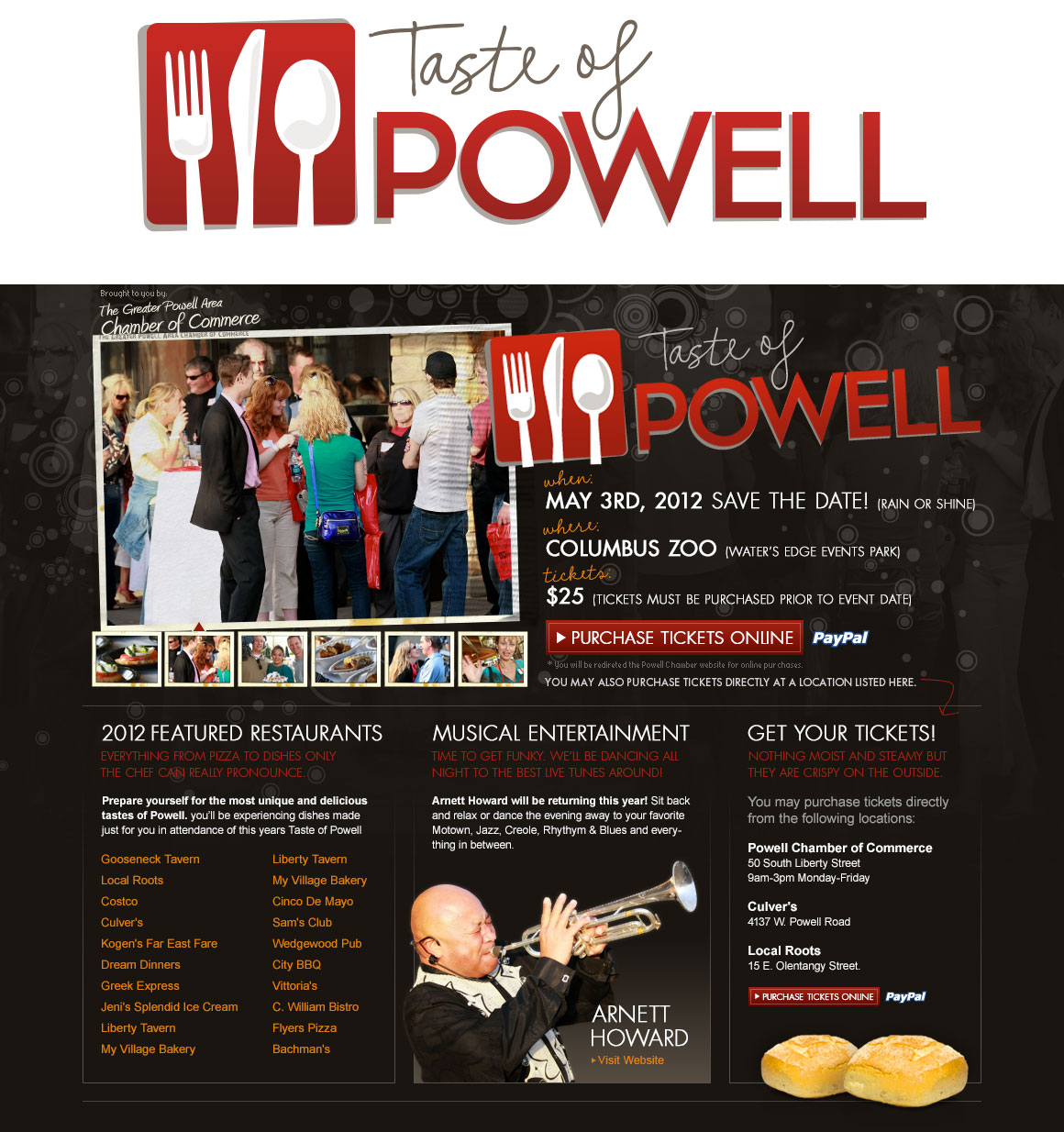 Taste of Powell Event Website Design